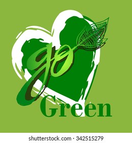 Go Green campaign education poster