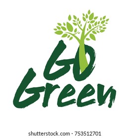 Go Green campaign education poster