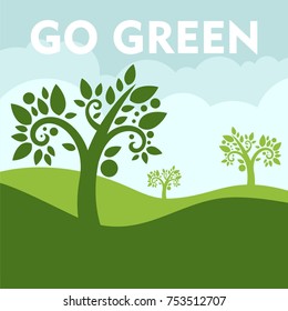 Go Green campaign education poster