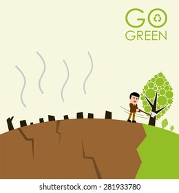 Go green campaign poster
