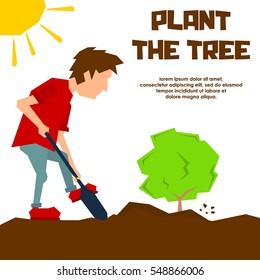 Go Green campaign poster, Plant a tree campaign