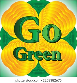 go green card vector art new style