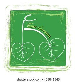  Go Green Concept, Green Bicycle