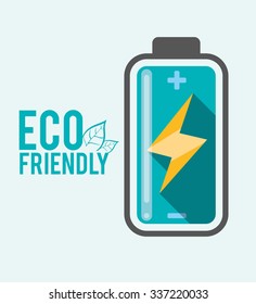 Go green concept with eco icons design, vector illustration 10 eps graphic