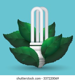 Go green concept with eco icons design, vector illustration 10 eps graphic