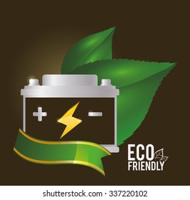 Go green concept with eco icons design, vector illustration 10 eps graphic
