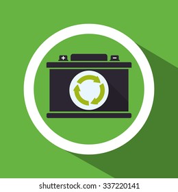 Go green concept with eco icons design, vector illustration 10 eps graphic