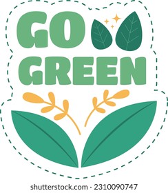 Go green concept with icon design, vector illustration .