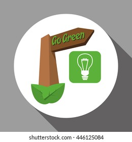 Go green  concept with icon design, vector illustration 10 eps graphic.