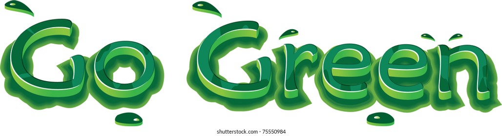 go green concept isolated on white background
