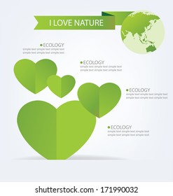 Go green concept. Save world vector Illustration.