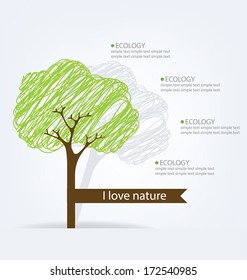 Go green concept. Save world vector Illustration.