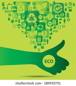 Go green concept. Save world vector Illustration.