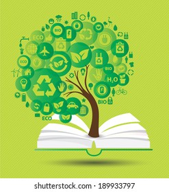 Go green concept. Save world vector Illustration.