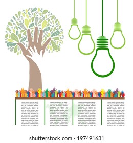Go green concept. Save world vector Illustration