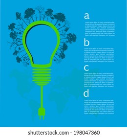 Go green concept. Save world vector Illustration