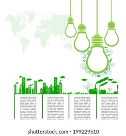 Go green concept. Save world vector Illustration
