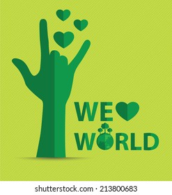Go green concept. Save world vector Illustration.
