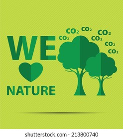 Go green concept. Save world vector Illustration.