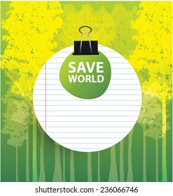 Go green concept. Save world vector Illustration.