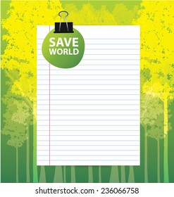 Go green concept. Save world vector Illustration.