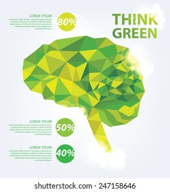 Go green concept. Save world vector Illustration.