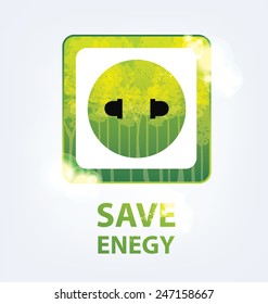 Go green concept. Save world vector Illustration.