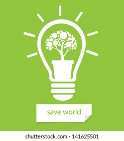 Go green. Green concept vector illustration.