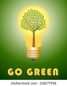 Go green concept. Vector illustration.