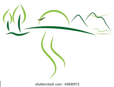 Concepto verde - ilustración vectorial