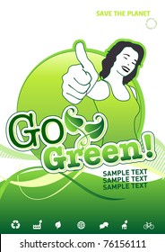 Go Green Concept. Vector Template