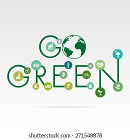 Go Green concepts vector background