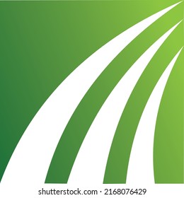 Vamos Verde creativo nuevo icono con lema ecológico - pin verde con hoja de planta y mensaje adentro - vector aislado
