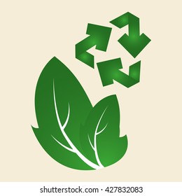 Go green design. eco concept. white background , editanle vector