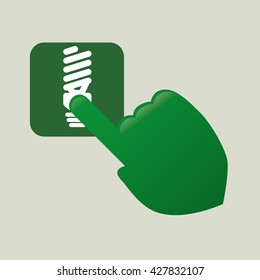 Go green design. eco concept. white background , editanle vector