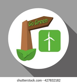 Go green design. eco concept. white background , editanle vector