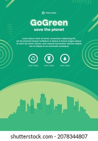 Go Green Design Poster Template