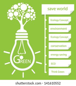 Go green. Design Template. Diagram vector illustration.