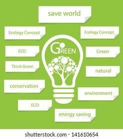Go green. Design Template. Diagram vector illustration.