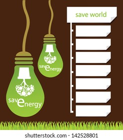 Go green. Design Template. Diagram vector illustration.