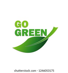 Go Green design template. vector eps 10