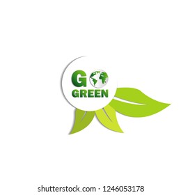 Go Green design template. vector eps 10