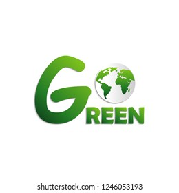Go Green design template. vector eps 10