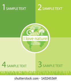 Go green. Design Template. vector illustration.