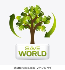 Go green design, vector illustration eps 10.