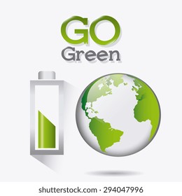 Go green design, vector illustration eps 10.