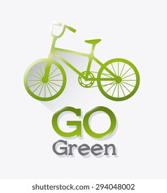 Go green design, vector illustration eps 10.