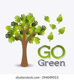 Go green design, vector illustration eps 10.