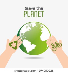 Go green design, vector illustration eps 10.