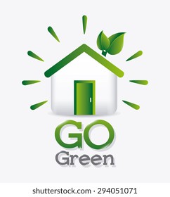 Go green design, vector illustration eps 10.